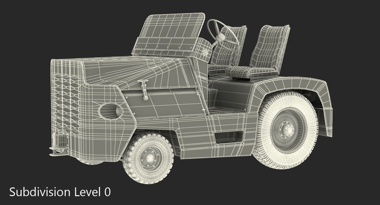 3D Diesel Aircraft Tow Tractor Clark CT30 model