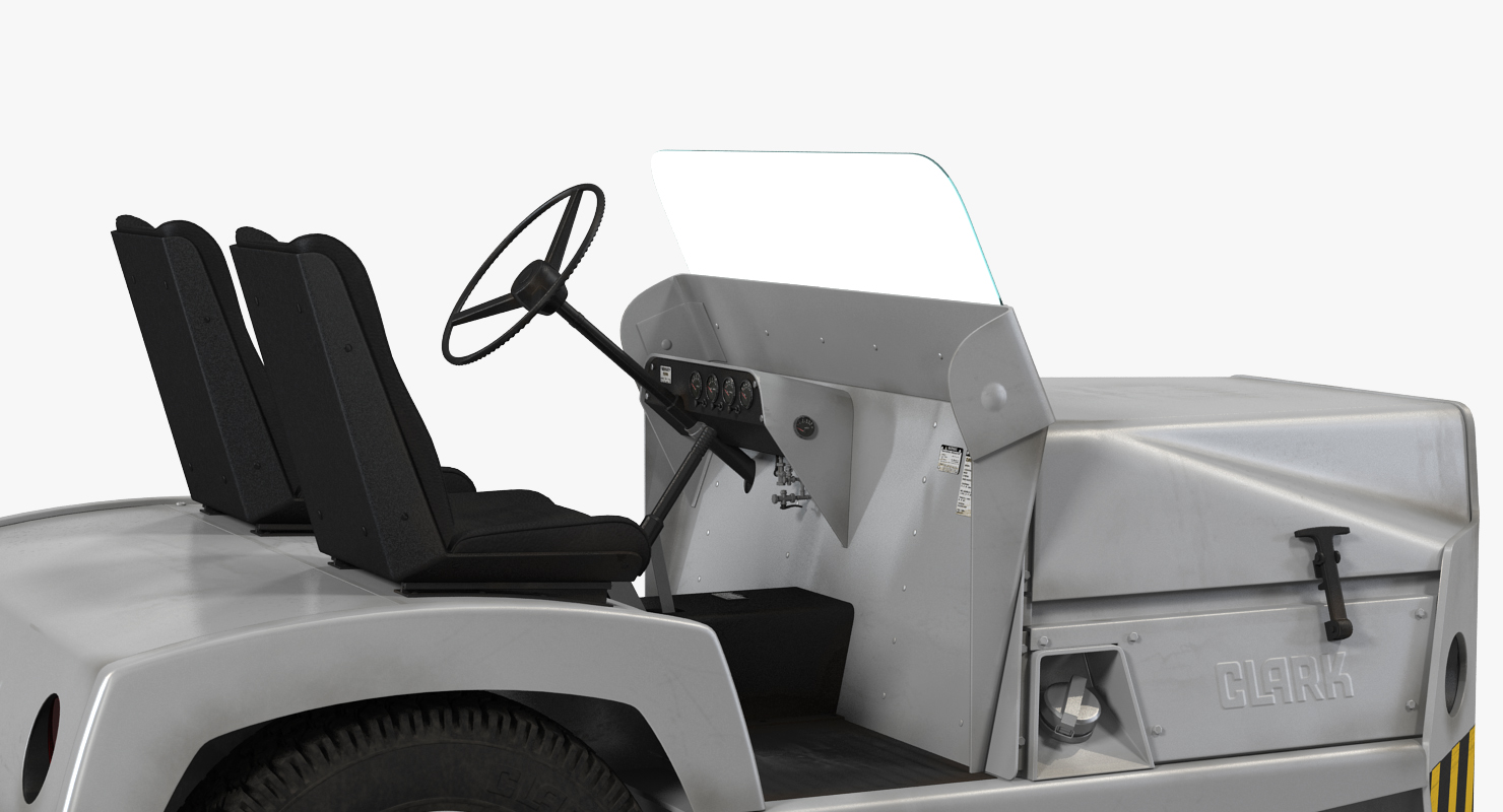 3D Diesel Aircraft Tow Tractor Clark CT30 model