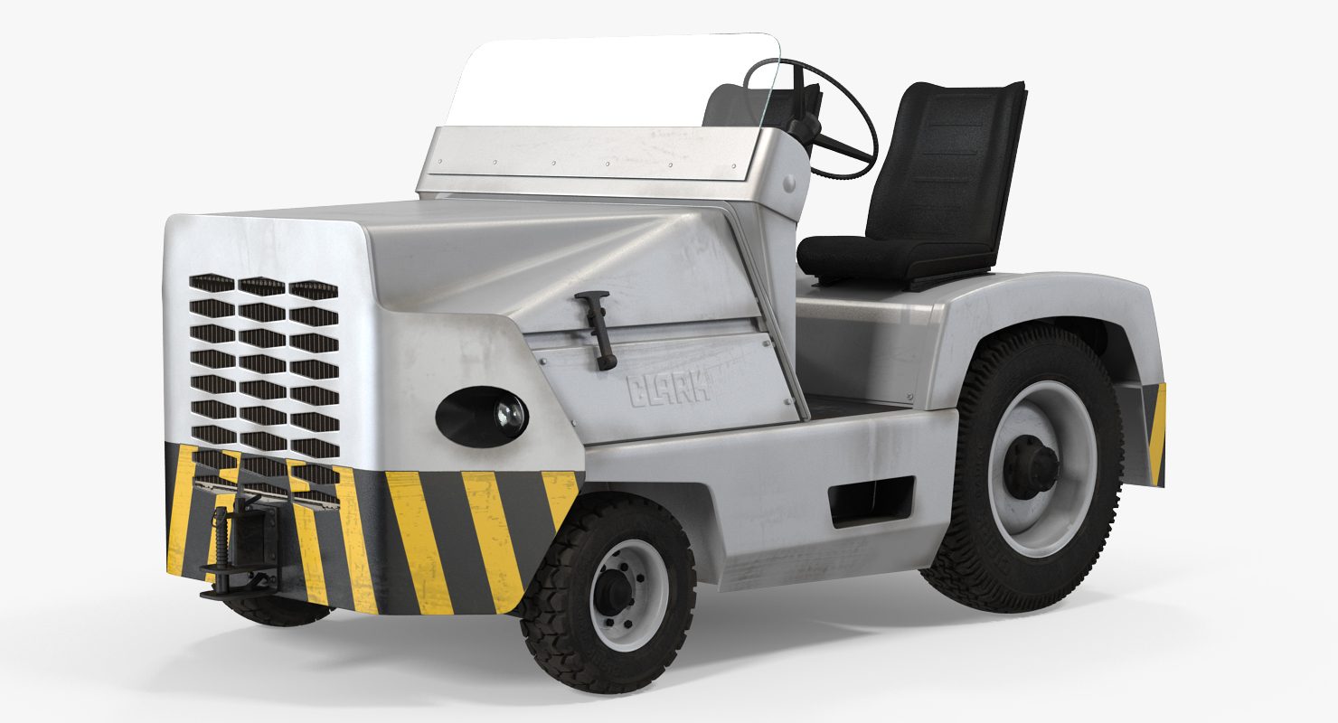 3D Diesel Aircraft Tow Tractor Clark CT30 model