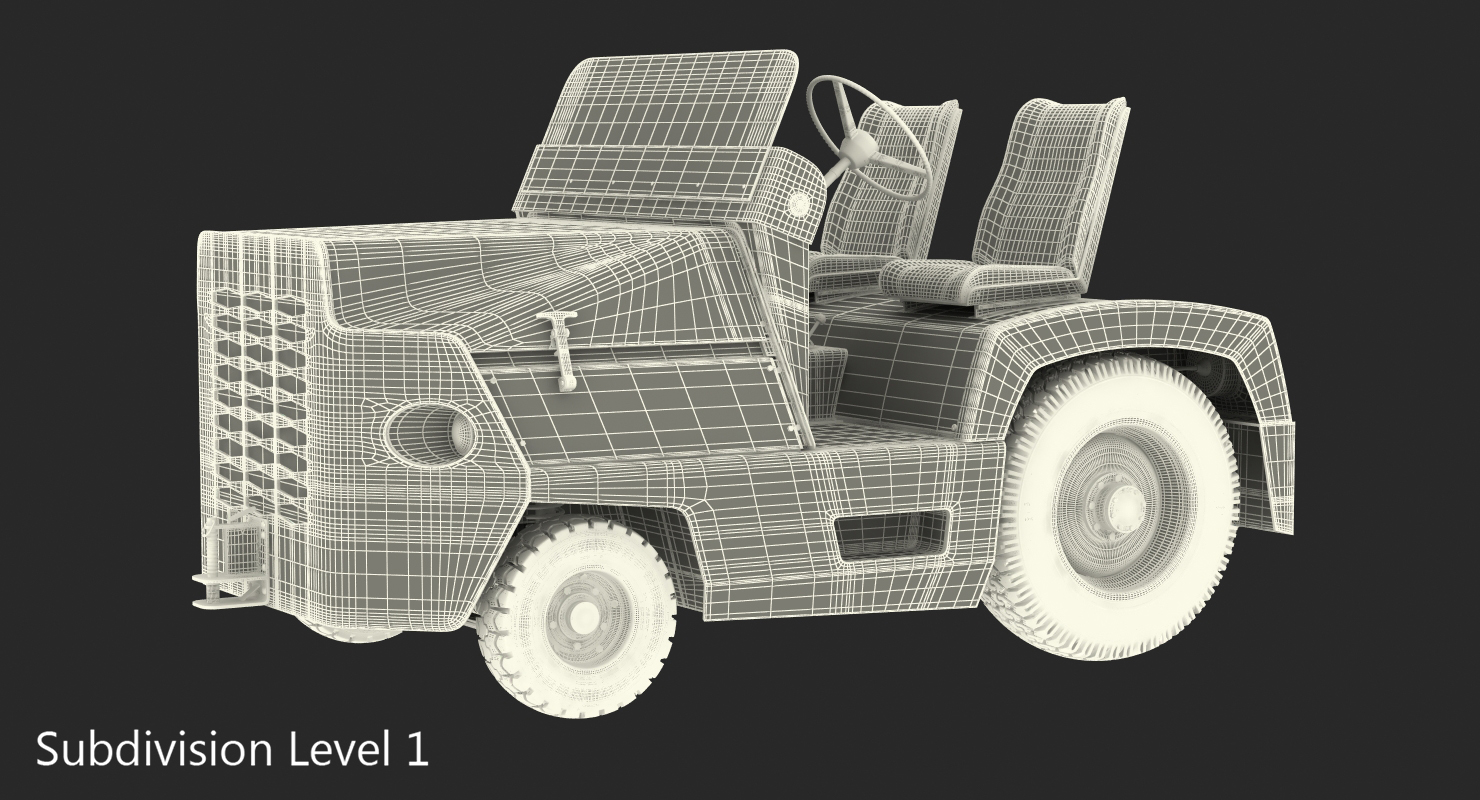 3D Diesel Aircraft Tow Tractor Clark CT30 model