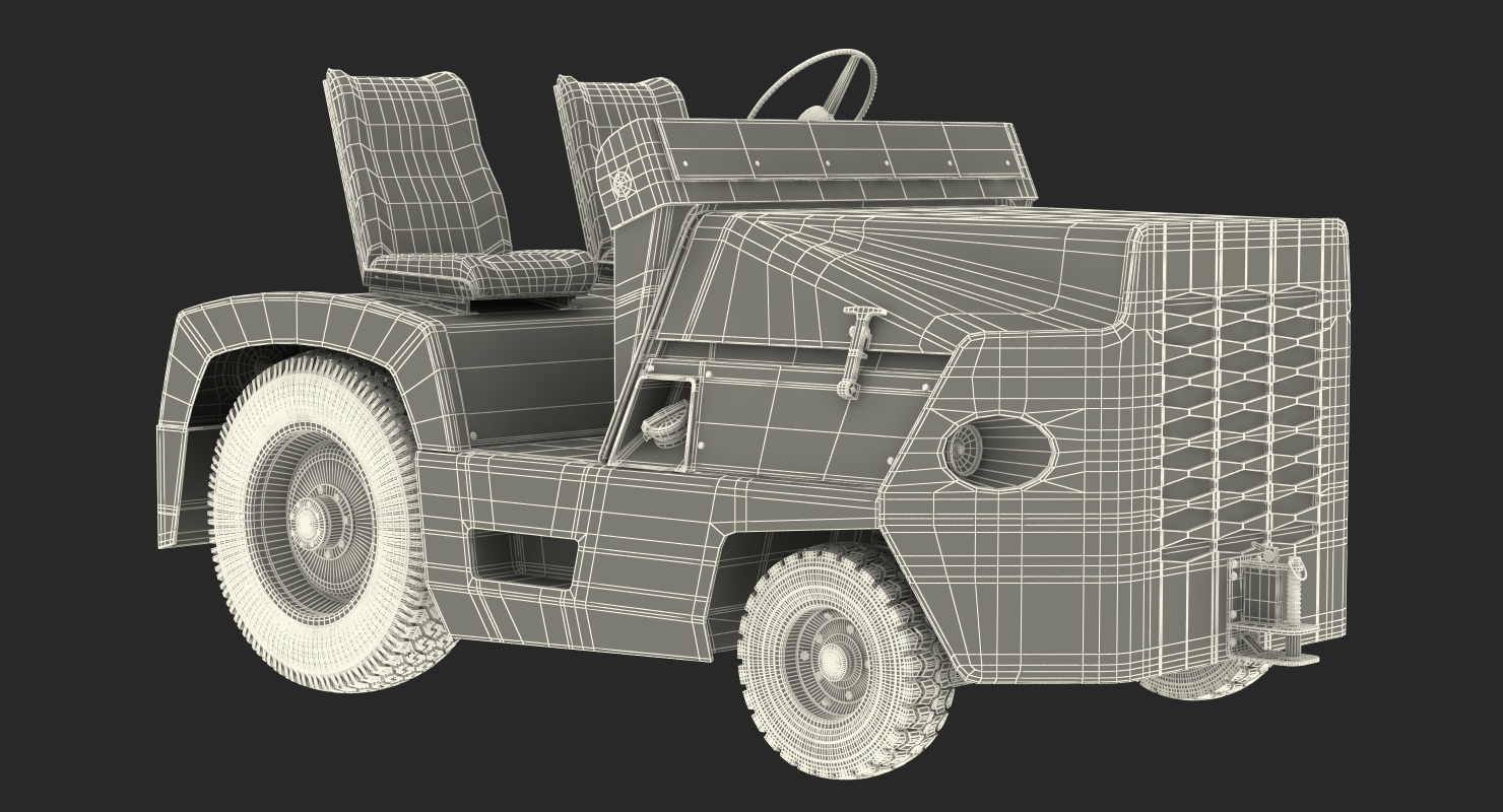 3D Diesel Aircraft Tow Tractor Clark CT30 model