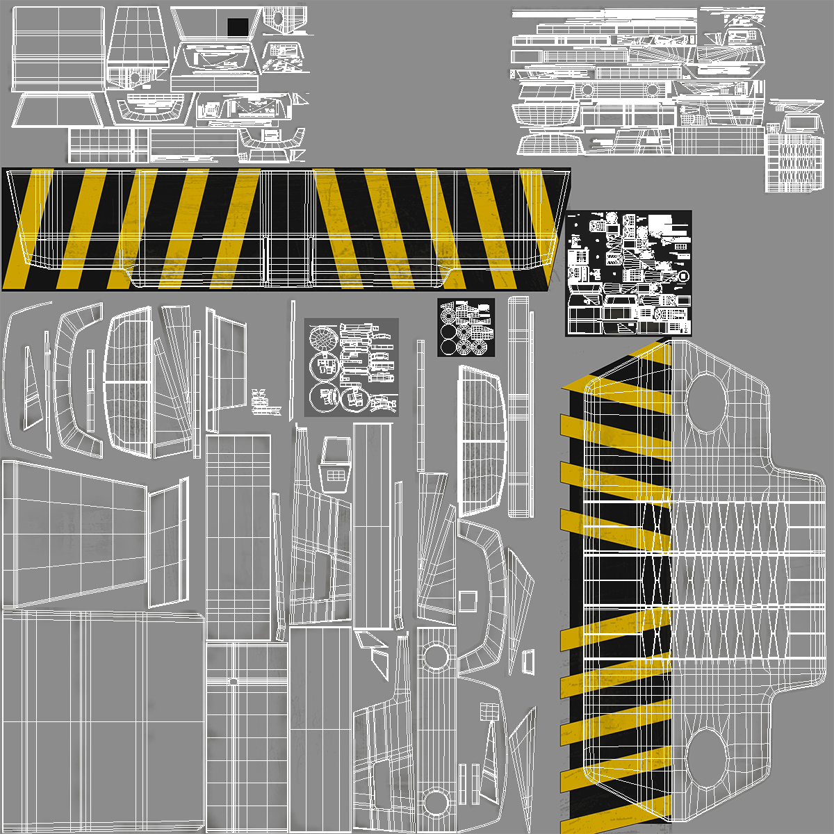 3D Diesel Aircraft Tow Tractor Clark CT30 model