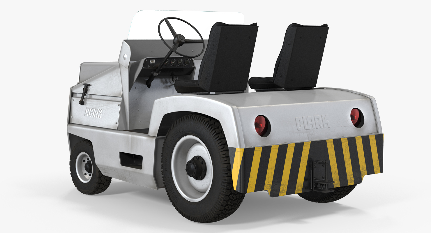 3D Diesel Aircraft Tow Tractor Clark CT30 model