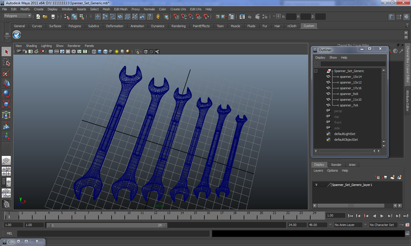Spanner Set Generic 3D model