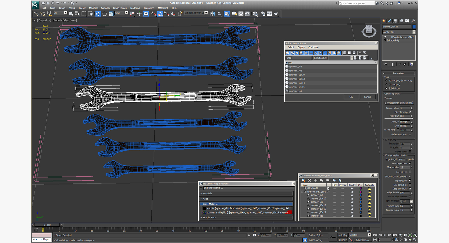 Spanner Set Generic 3D model