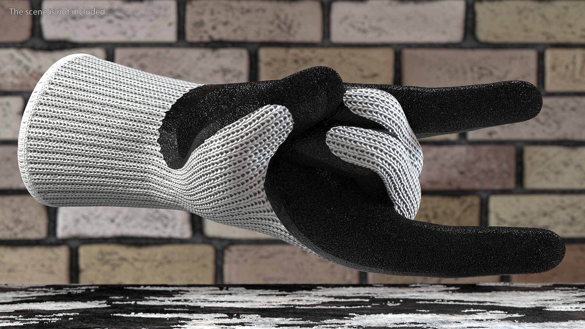 3D Safety Work Gloves Sign of the Horns