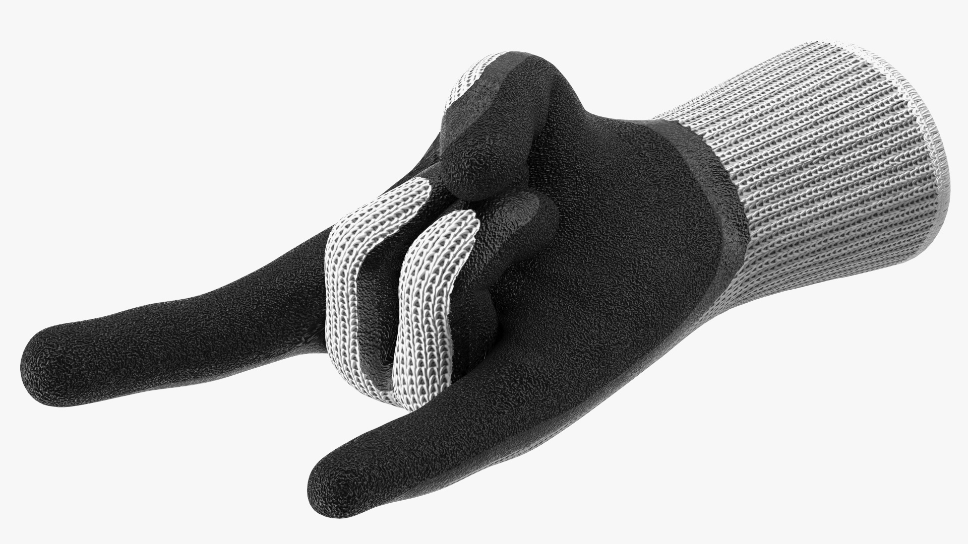 3D Safety Work Gloves Sign of the Horns