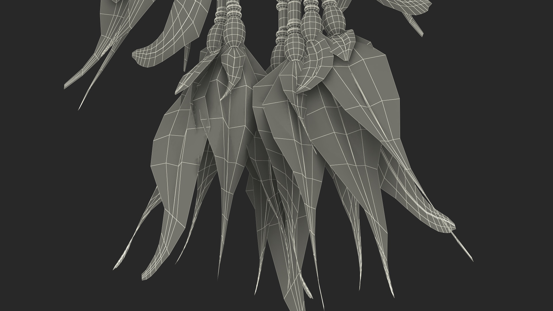 Small Dreamcatcher with Blue Feathers 3D