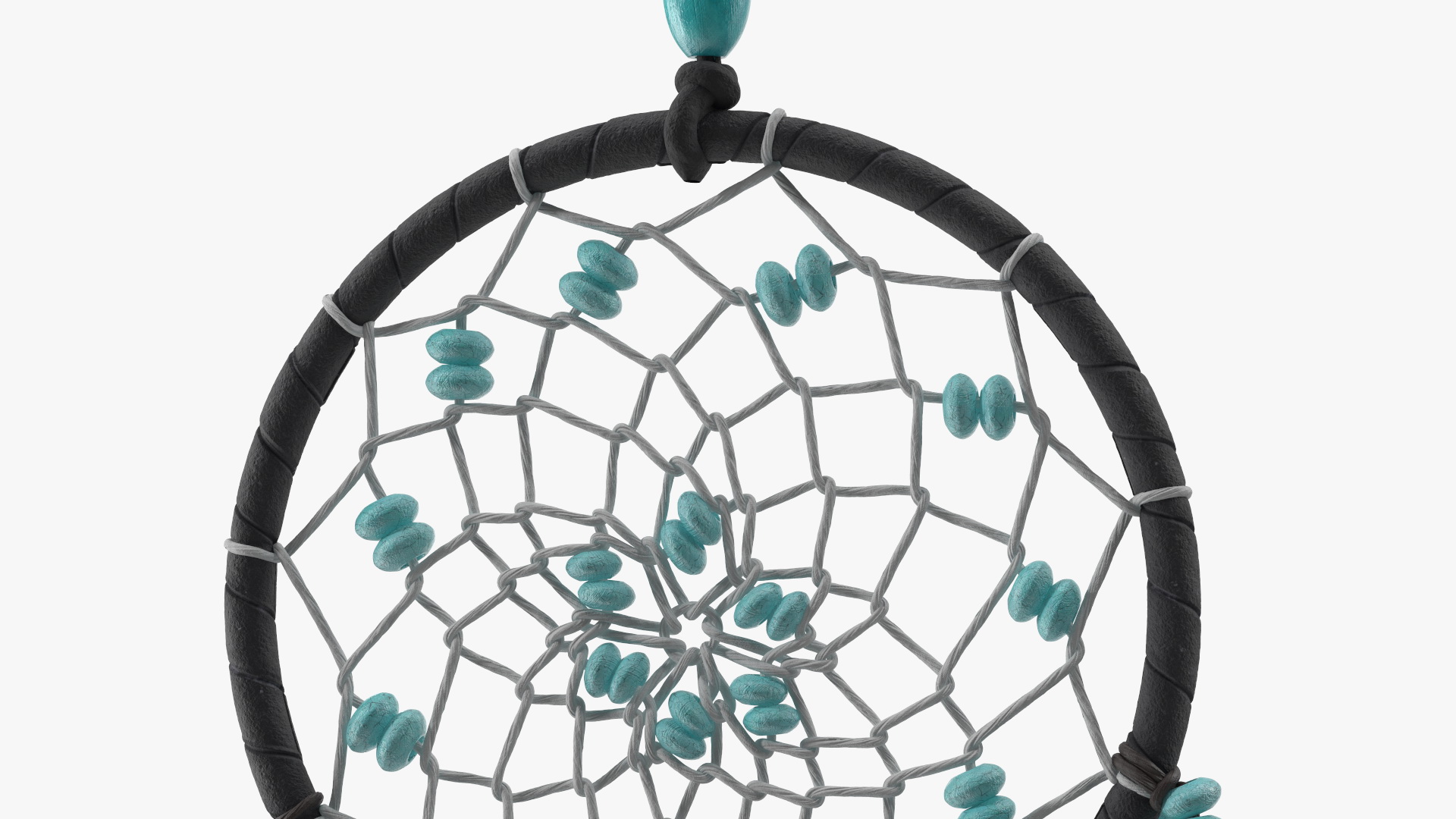 Small Dreamcatcher with Blue Feathers 3D
