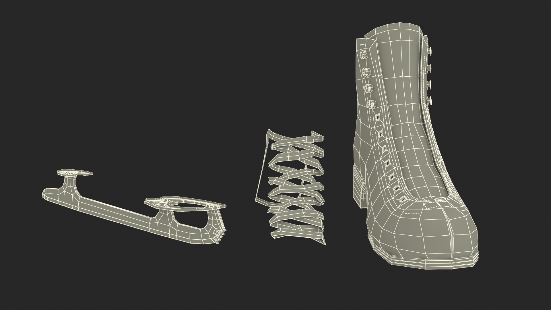 3D Black Ice Skates