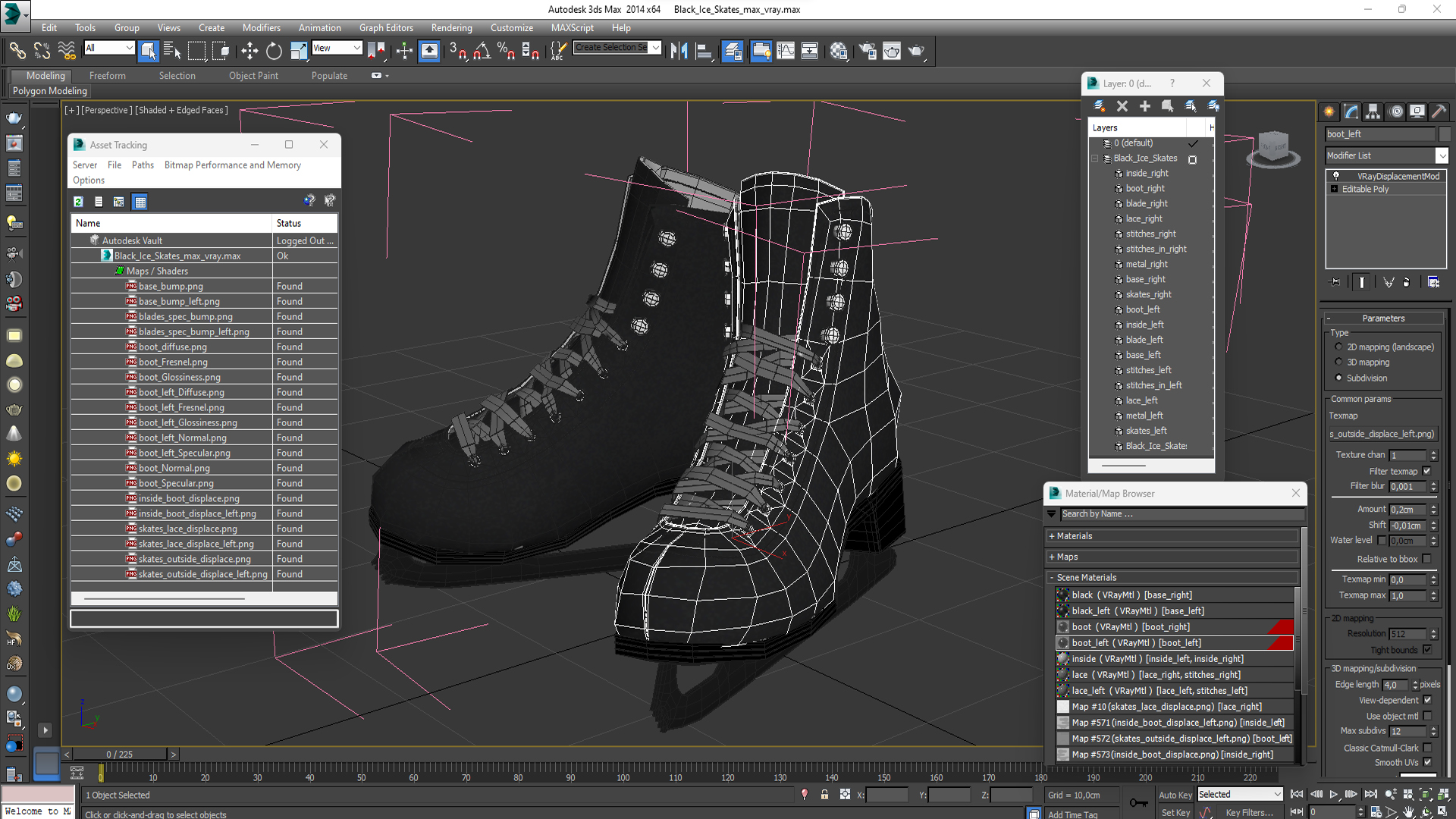 3D Black Ice Skates