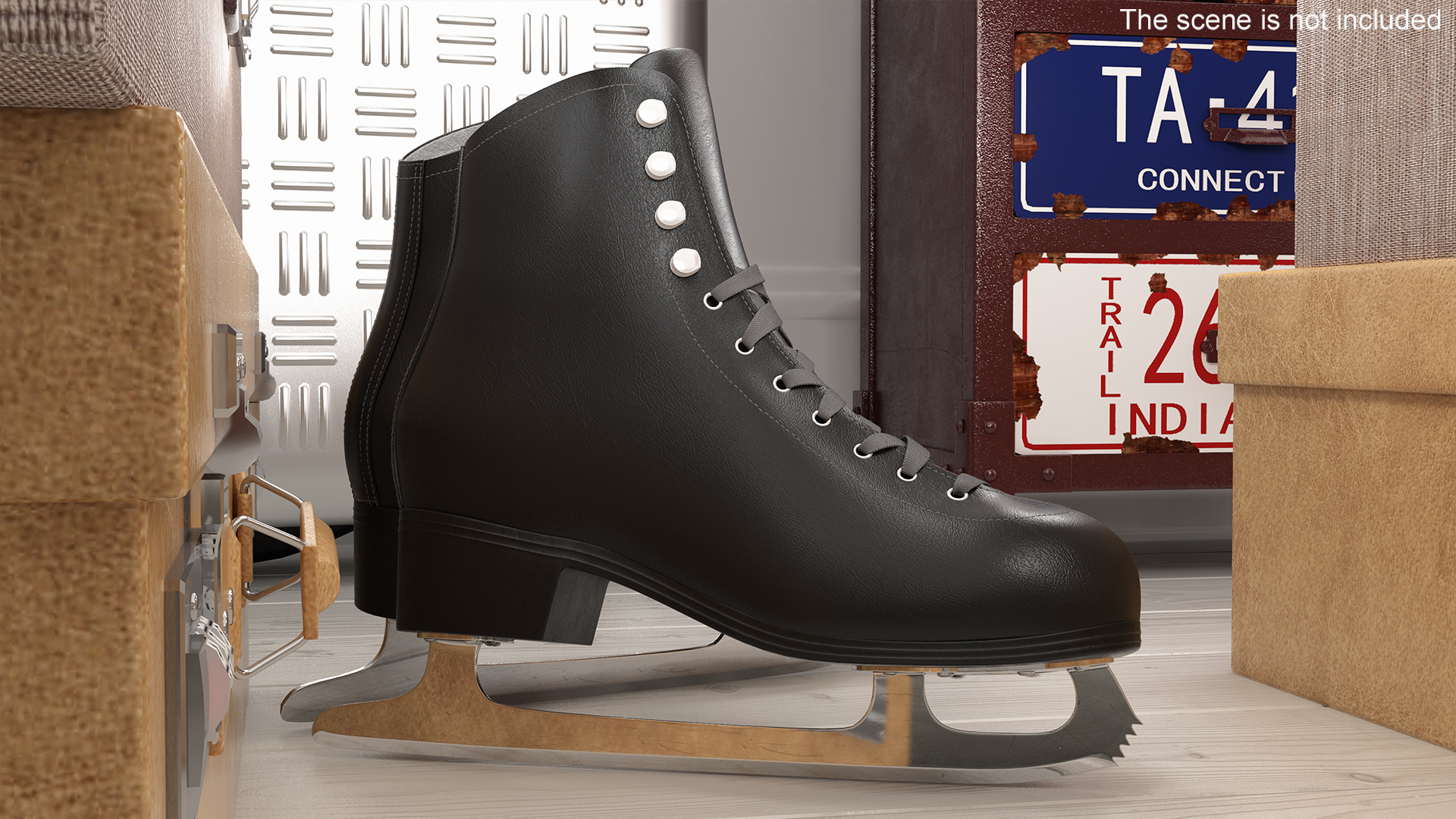 3D Black Ice Skates