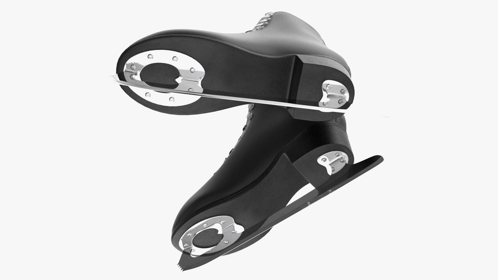 3D Black Ice Skates