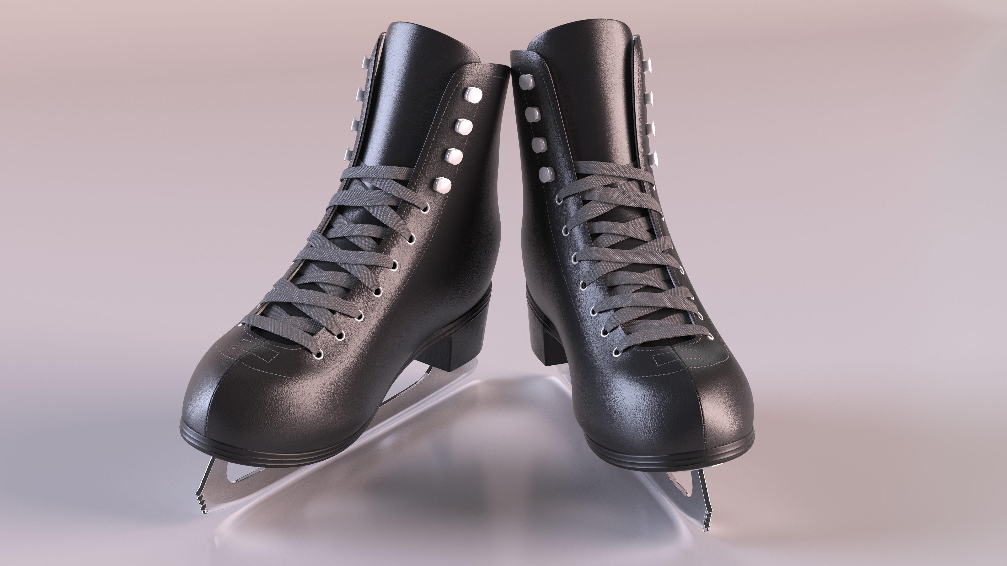 3D Black Ice Skates