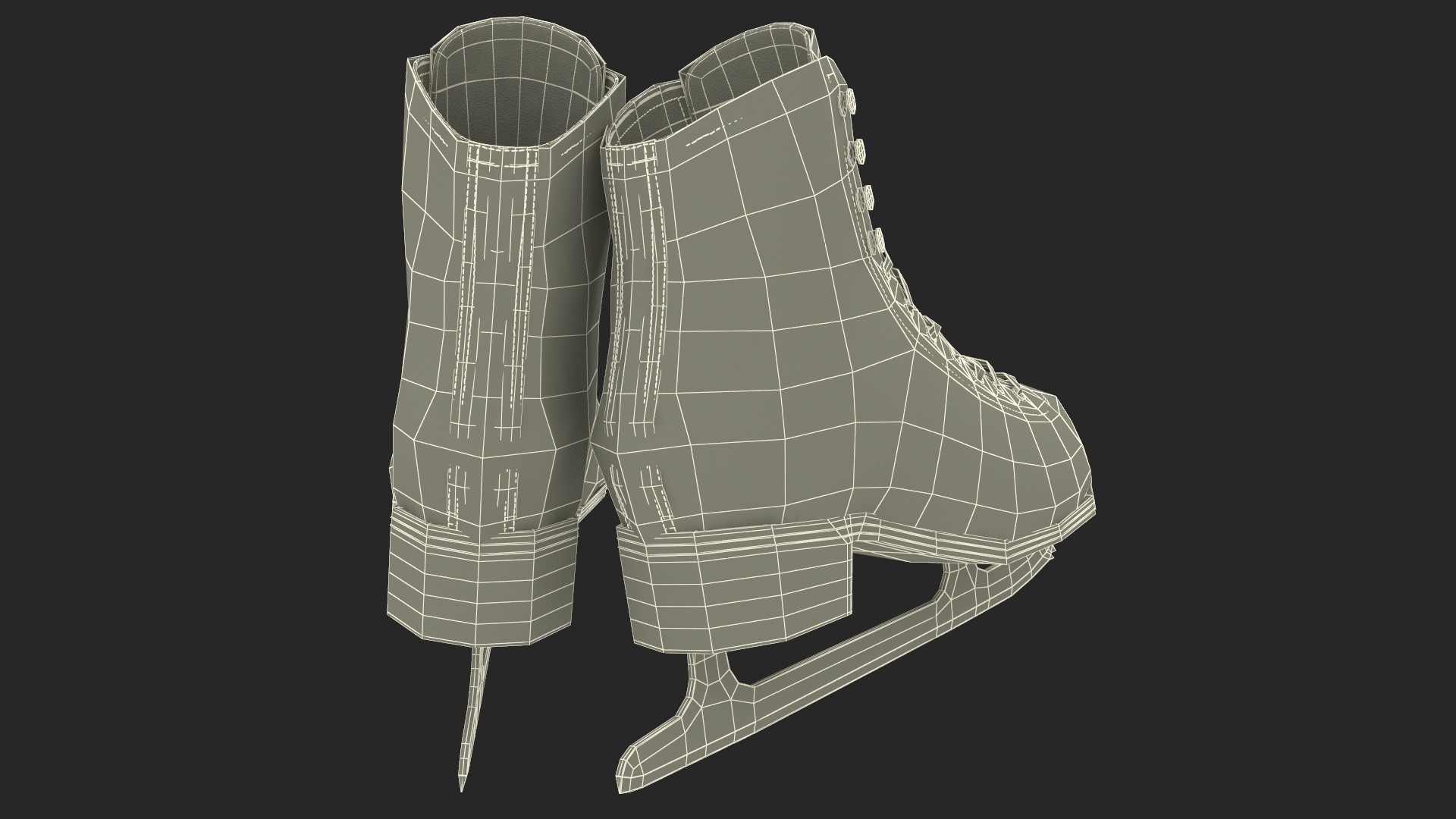 3D Black Ice Skates