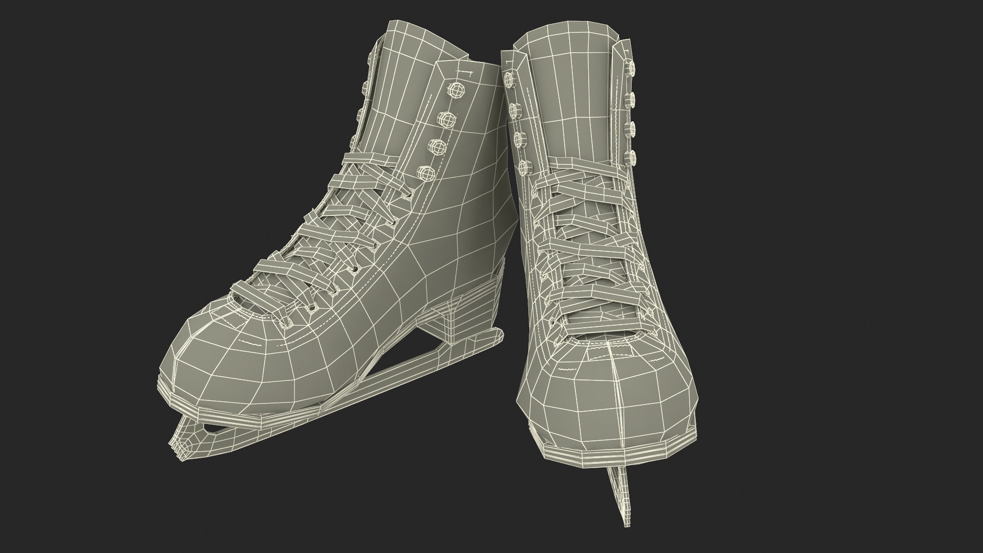 3D Black Ice Skates