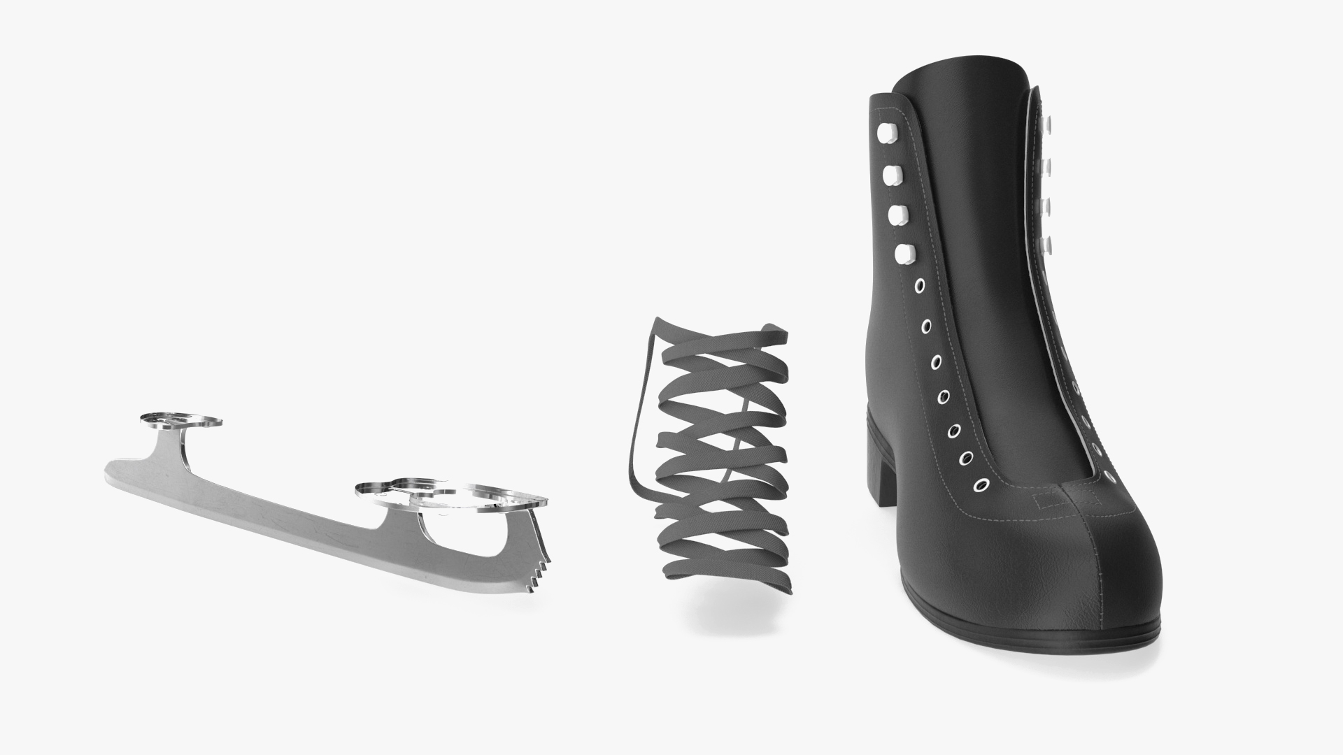3D Black Ice Skates