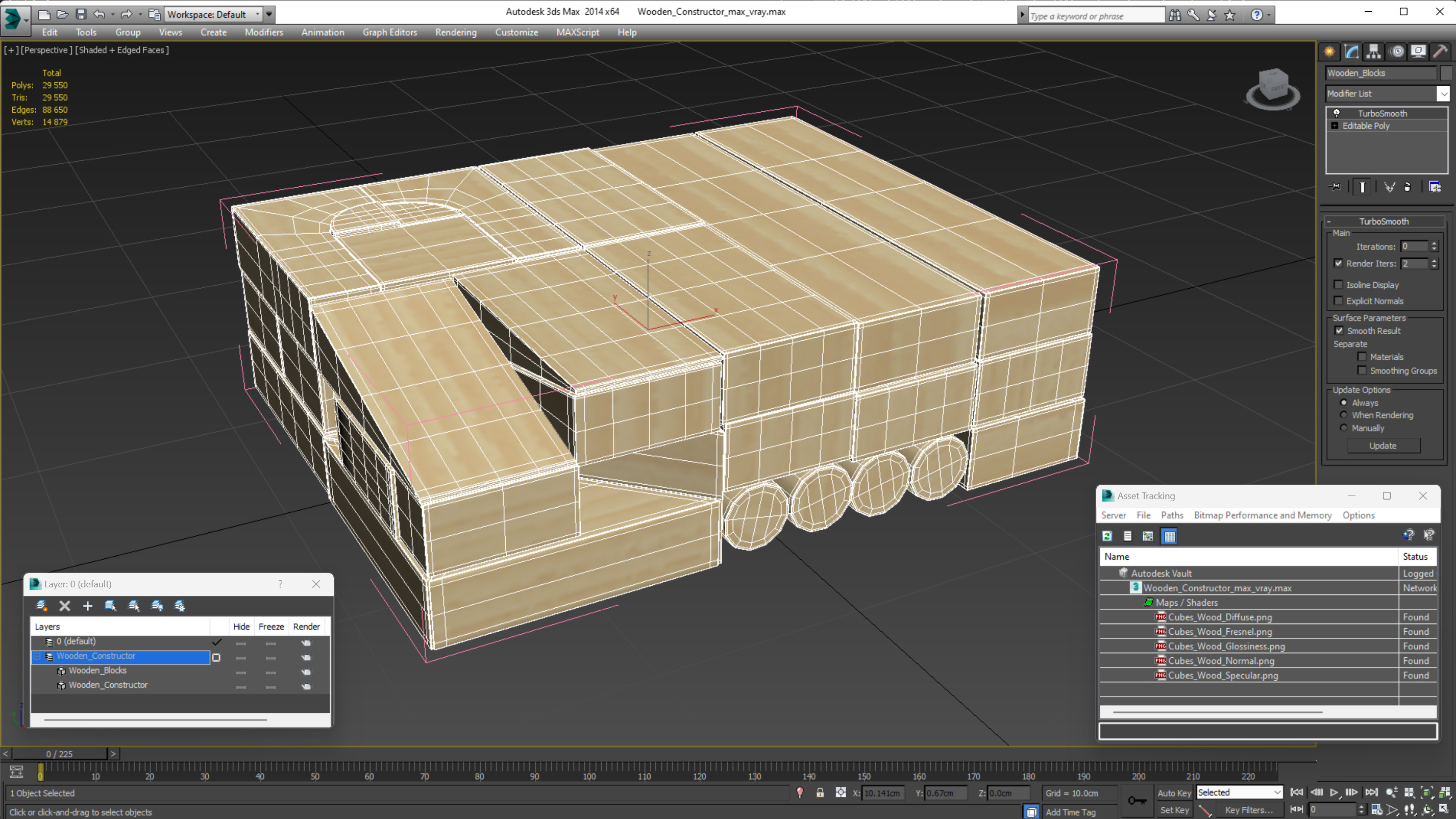 3D Wooden Constructor model