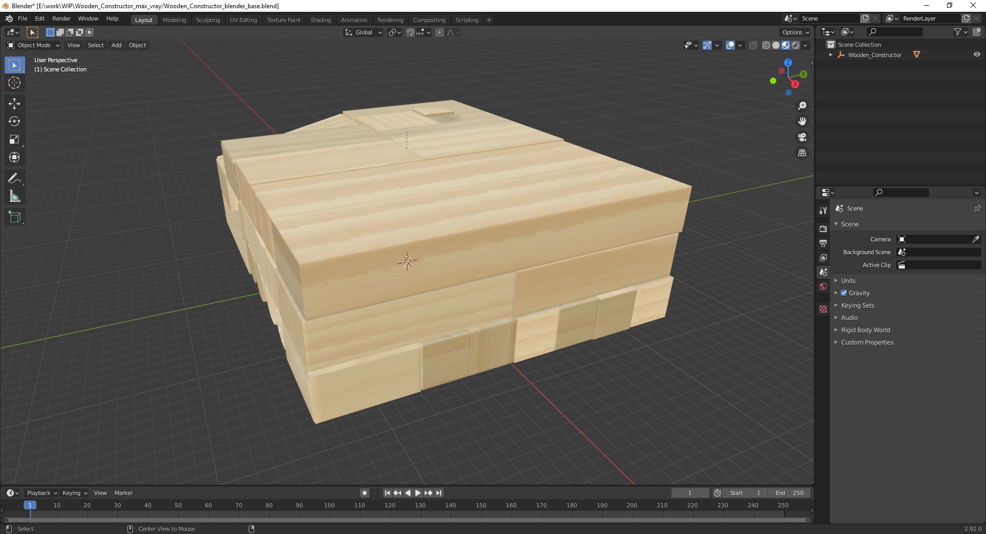3D Wooden Constructor model