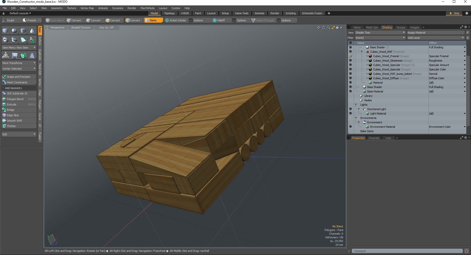3D Wooden Constructor model