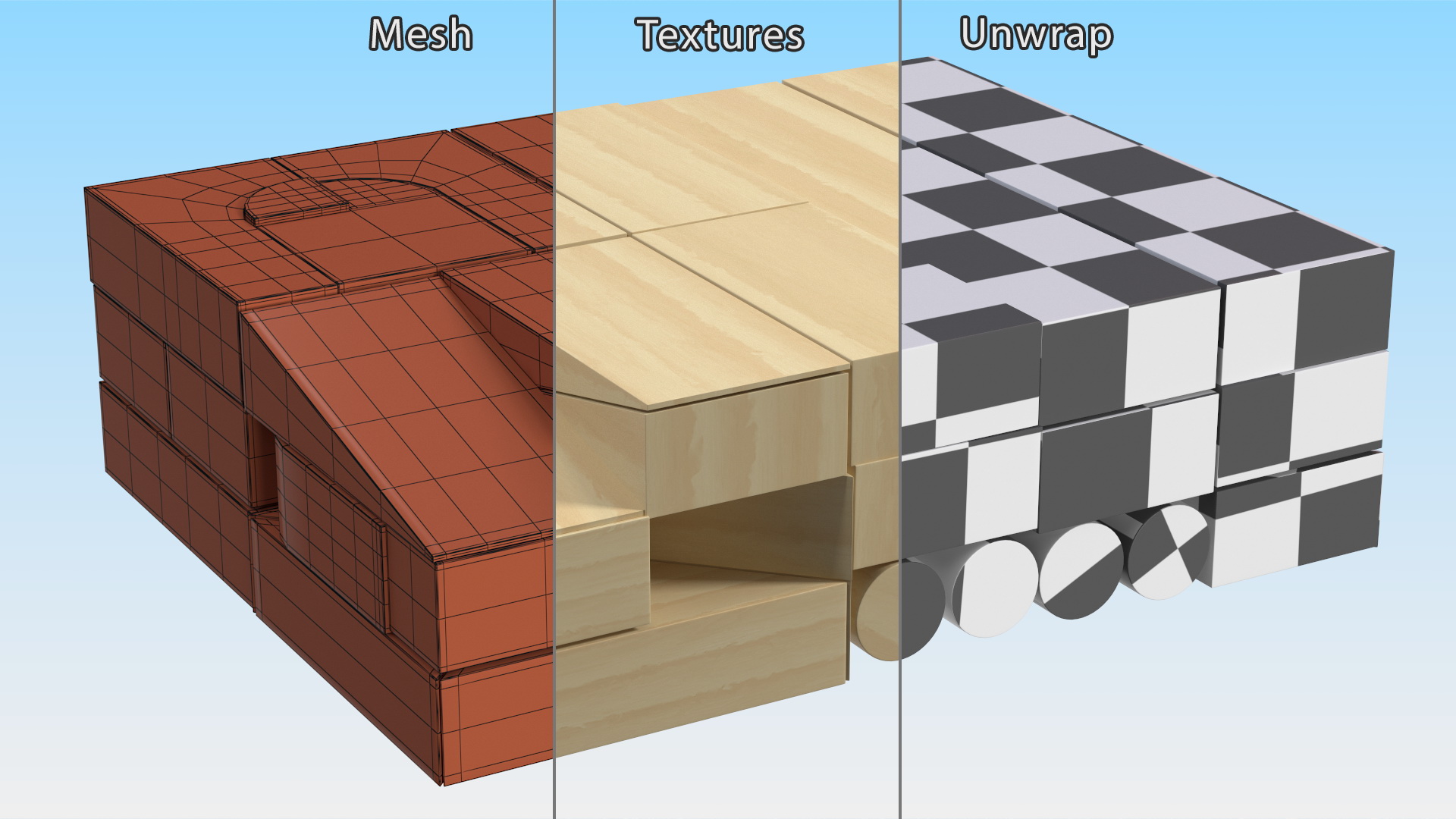 3D Wooden Constructor model