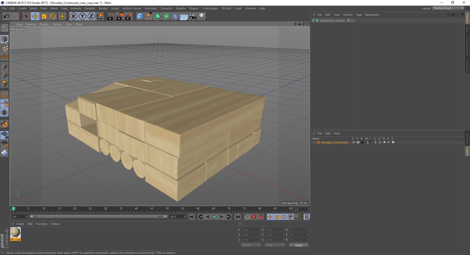 3D Wooden Constructor model