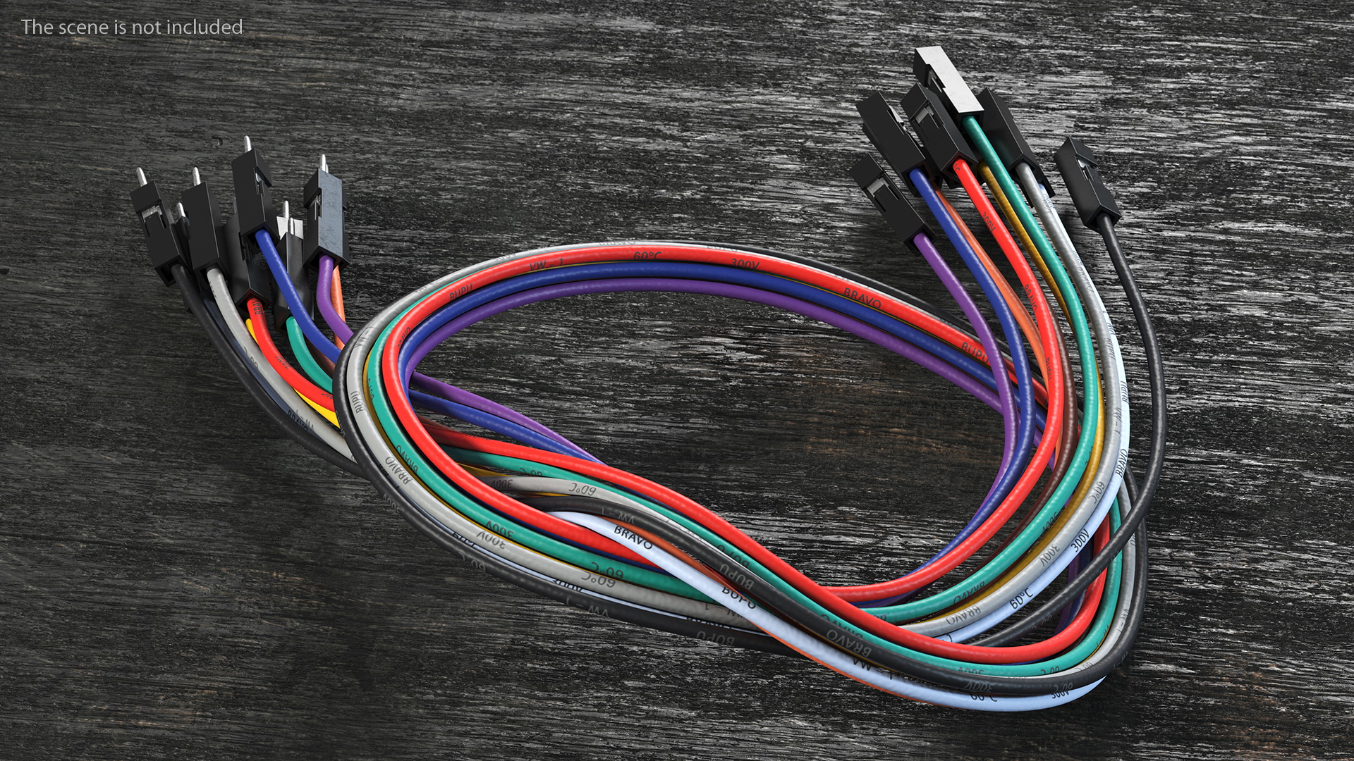 3D Jumper Wires Knotted Multicolored model