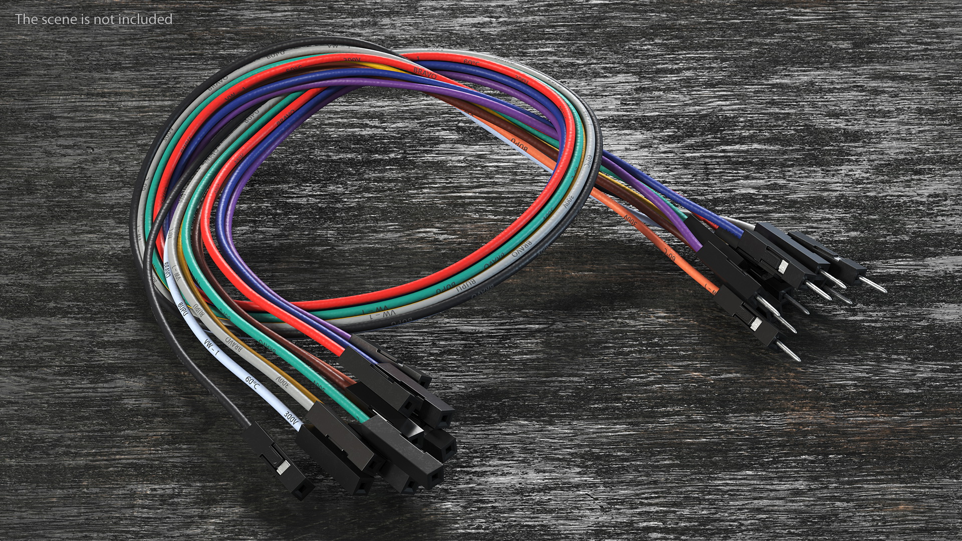 3D Jumper Wires Knotted Multicolored model