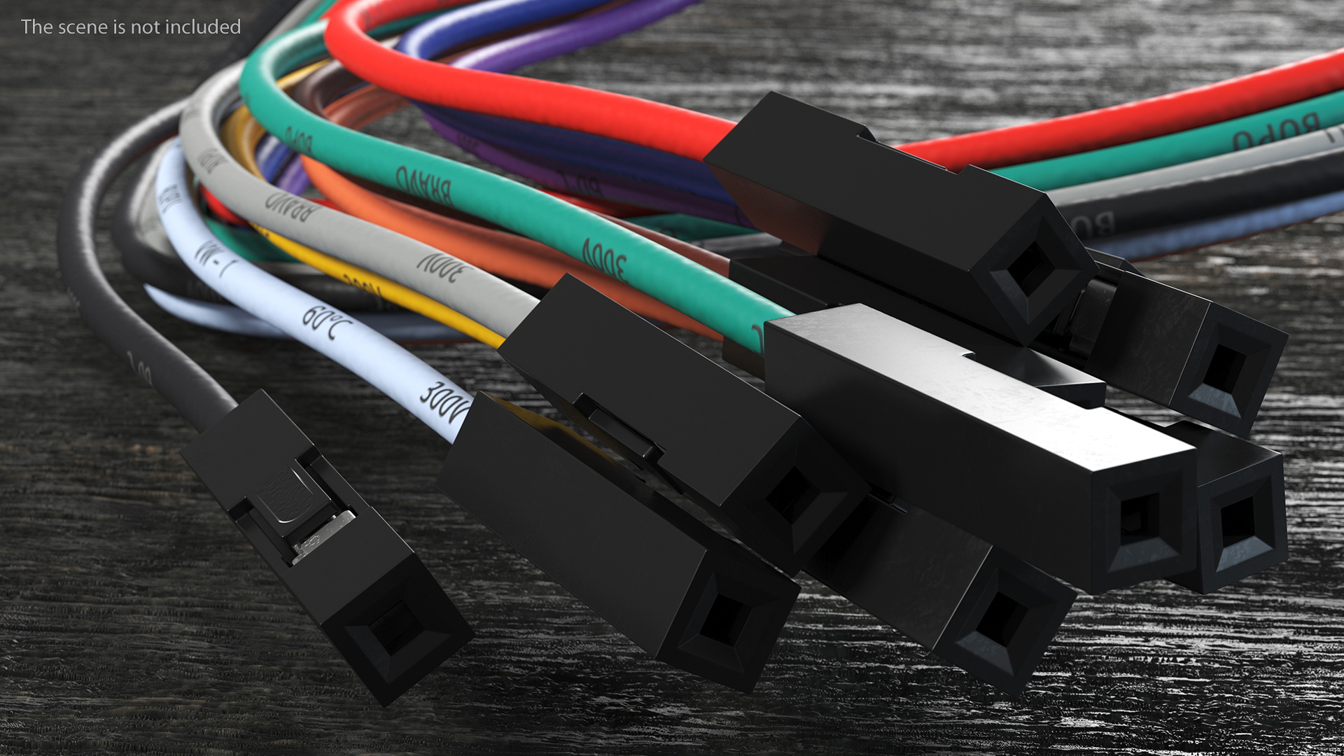 3D Jumper Wires Knotted Multicolored model