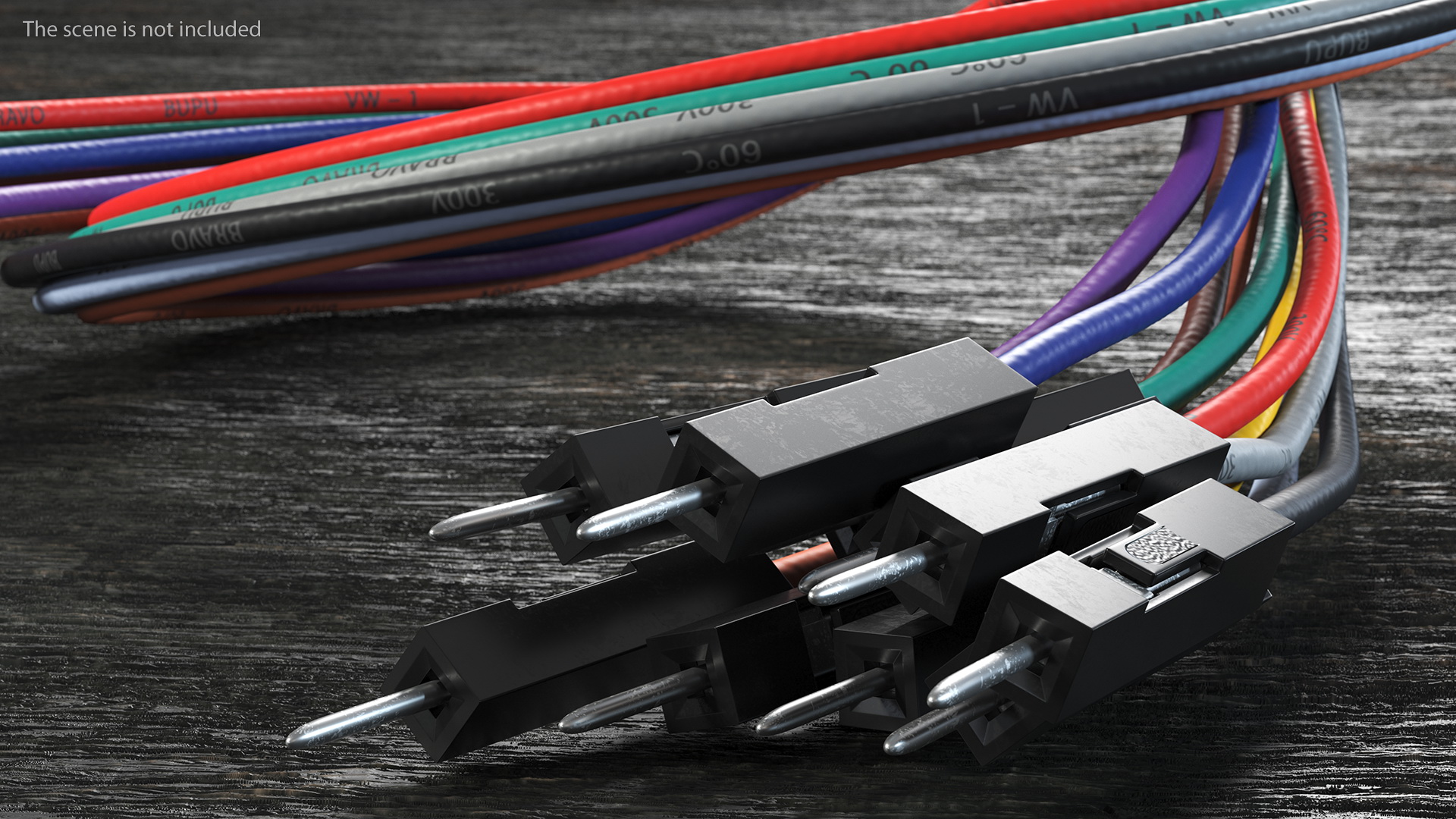 3D Jumper Wires Knotted Multicolored model
