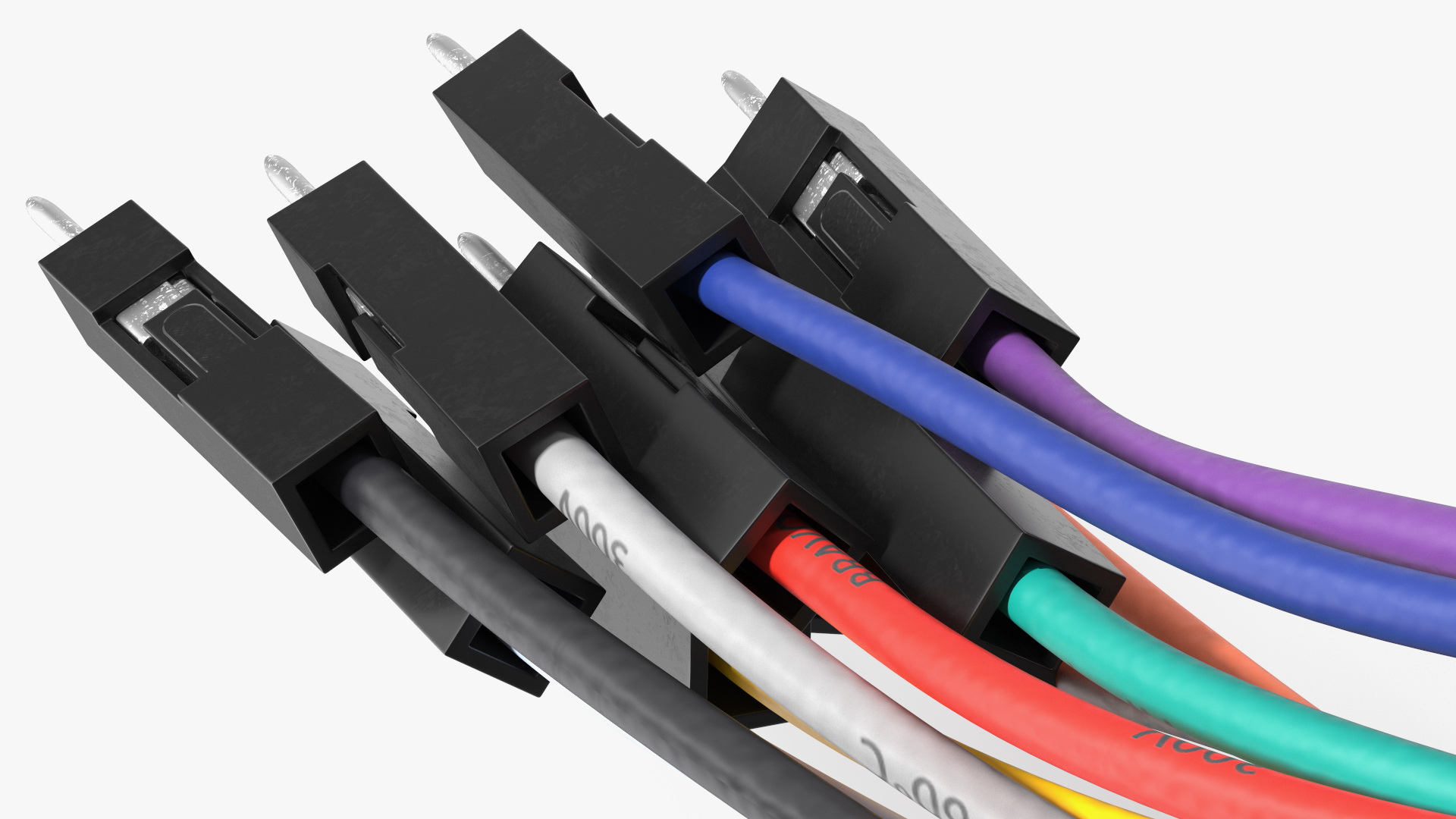 3D Jumper Wires Knotted Multicolored model