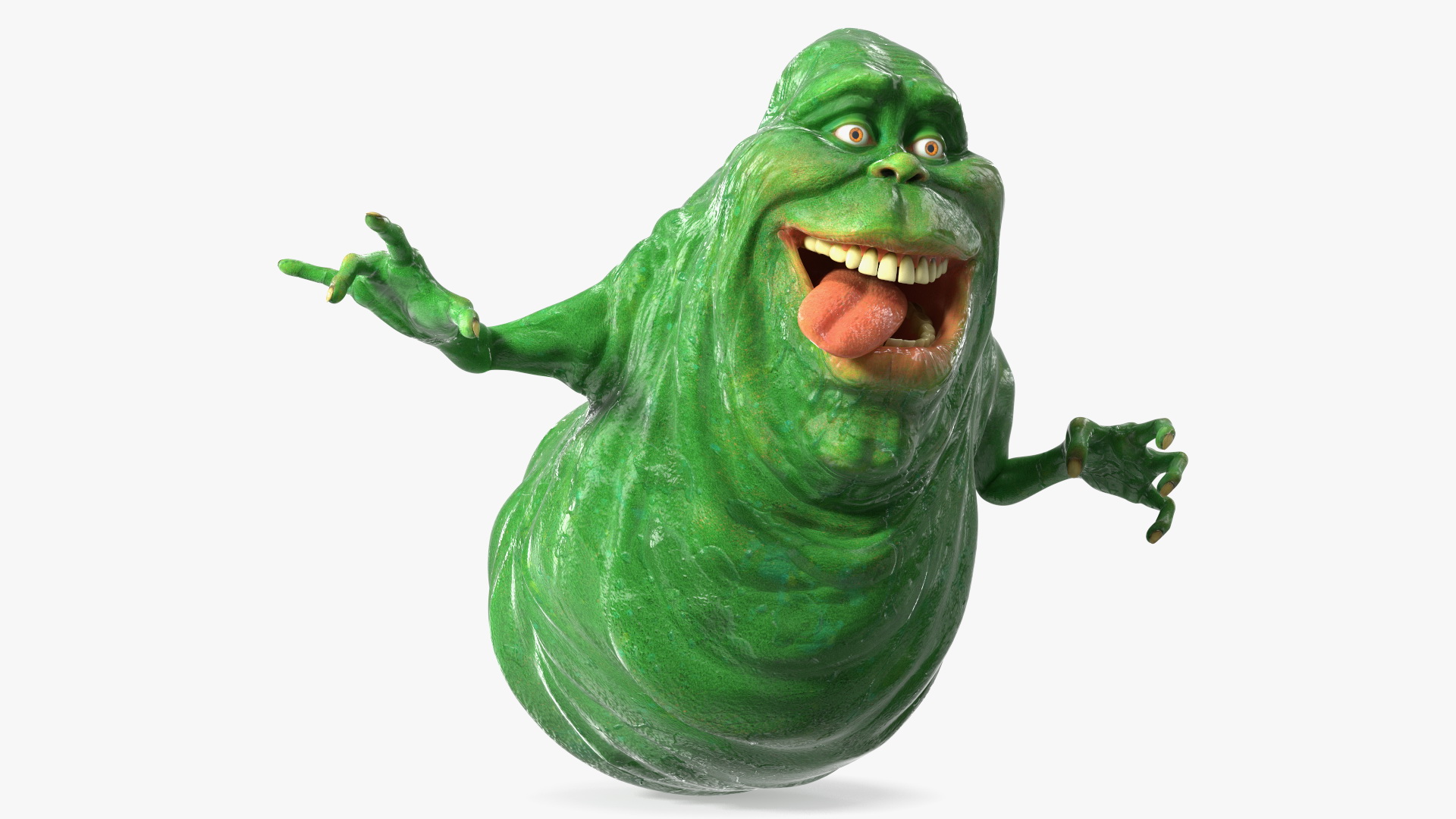 3D model Green Ghost Slimer Flying Pose