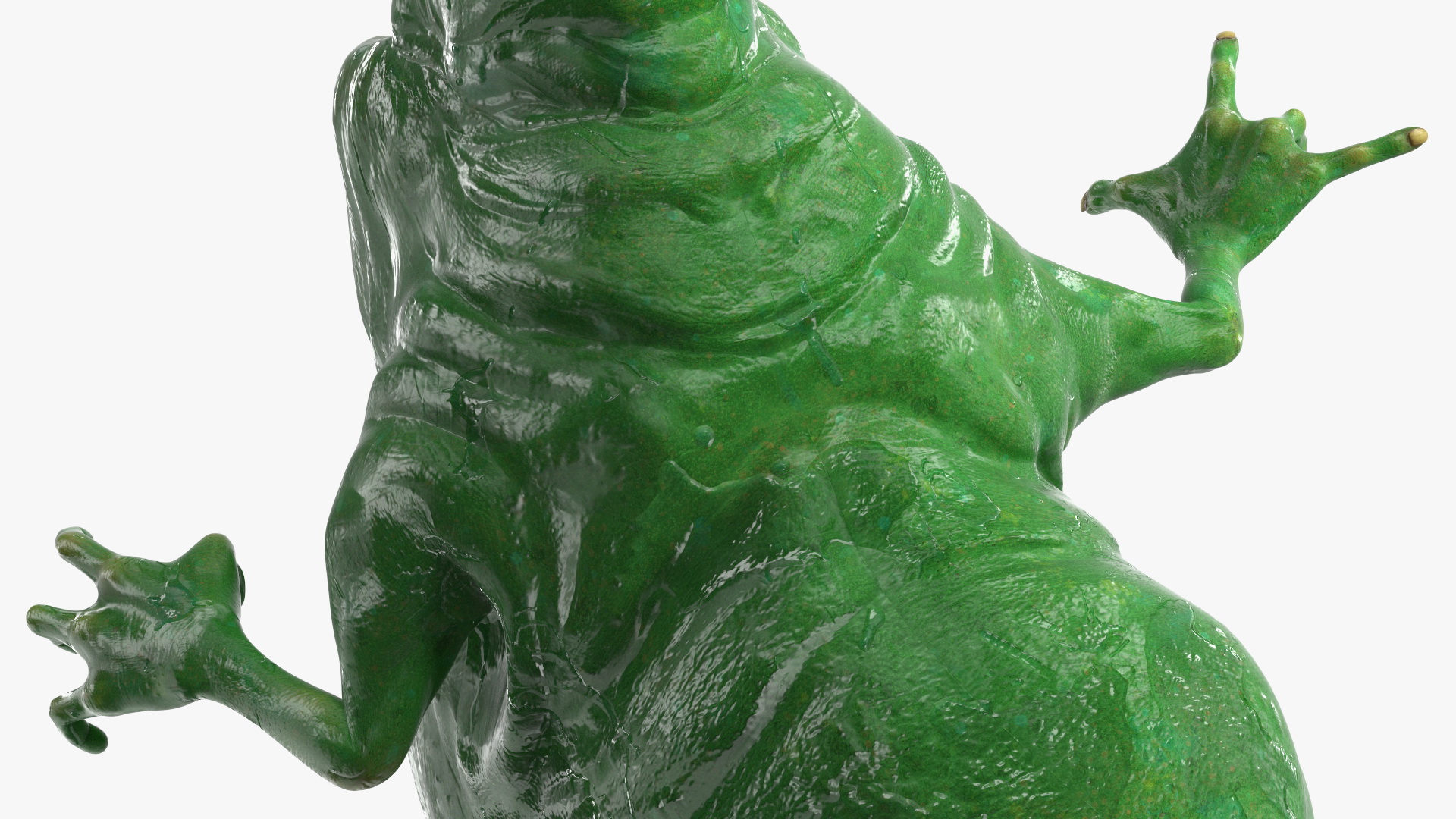3D model Green Ghost Slimer Flying Pose