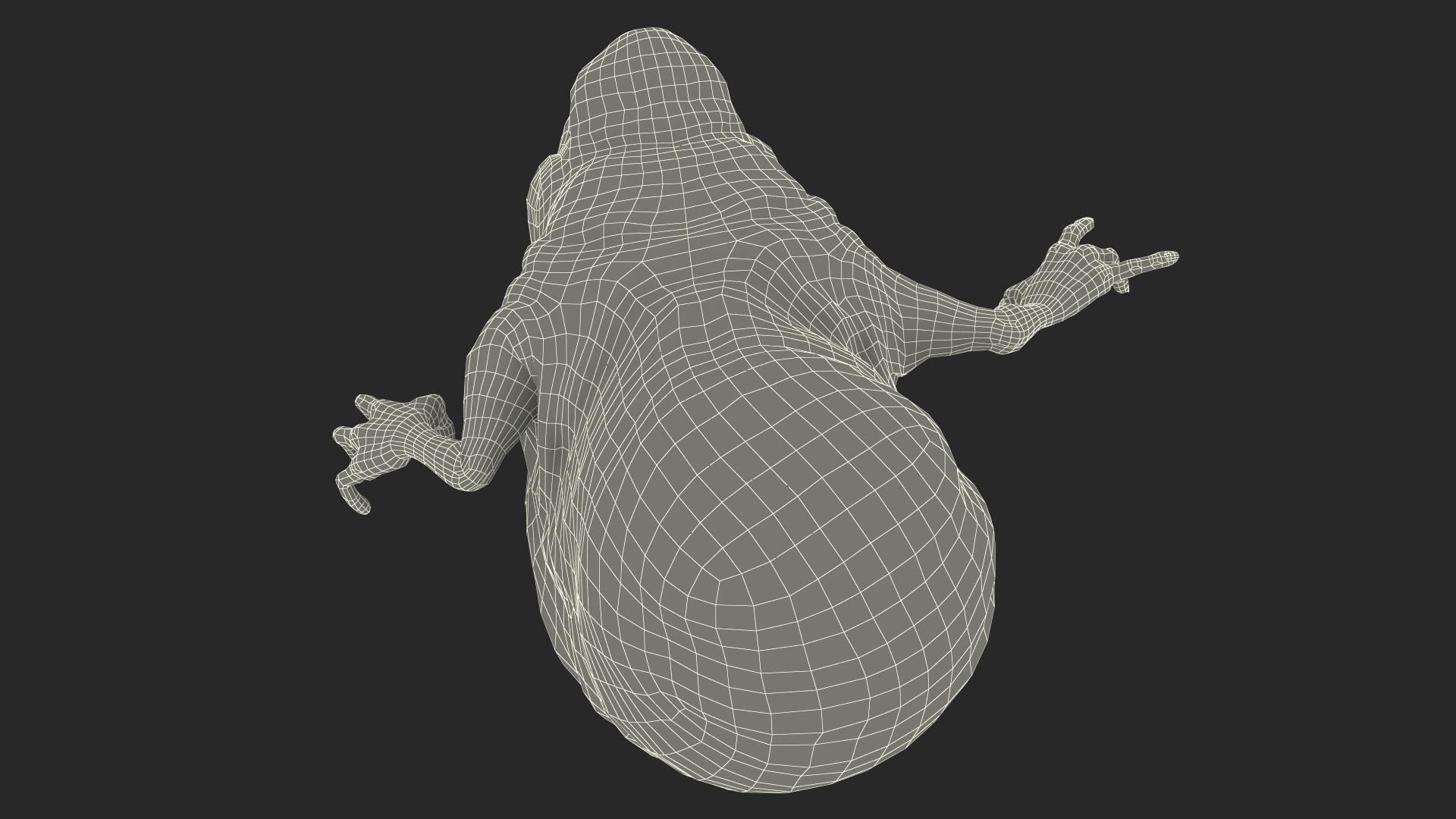 3D model Green Ghost Slimer Flying Pose