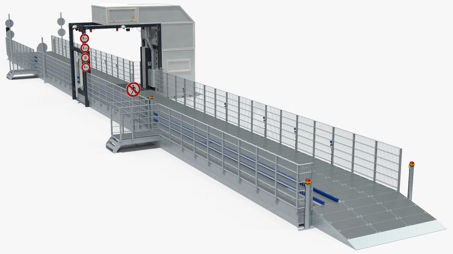 Cargo and Vehicle Inspection Conveyor System 3D model