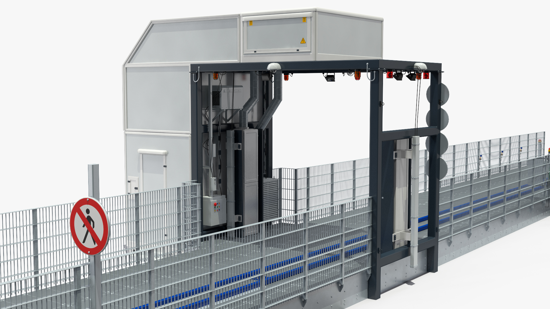 Cargo and Vehicle Inspection Conveyor System 3D model