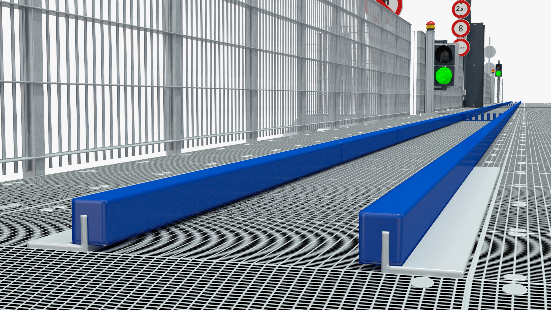 Cargo and Vehicle Inspection Conveyor System 3D model