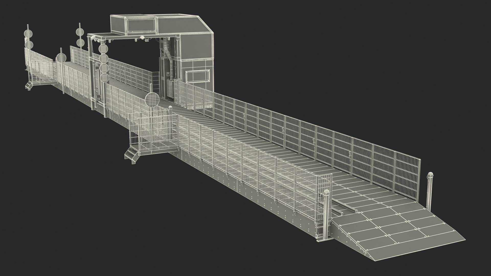 Cargo and Vehicle Inspection Conveyor System 3D model