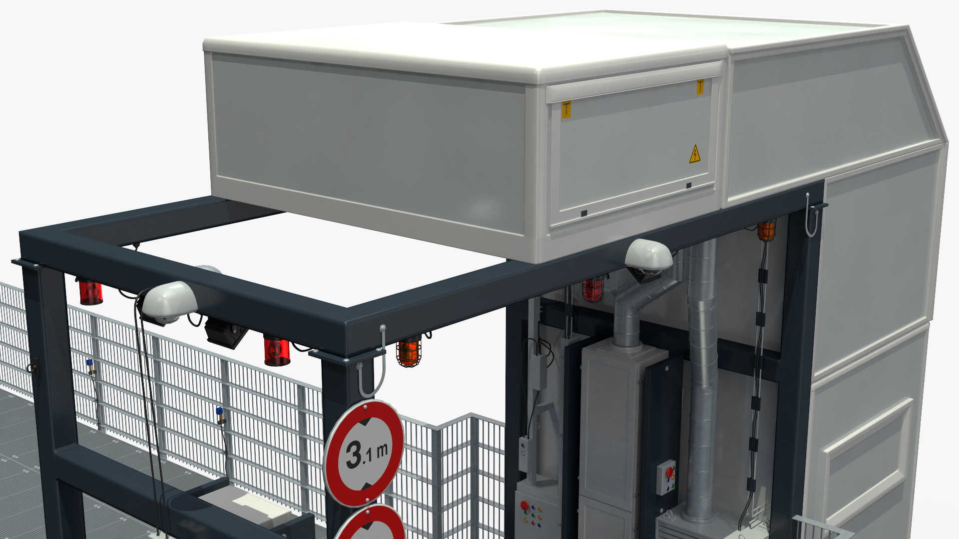 Cargo and Vehicle Inspection Conveyor System 3D model