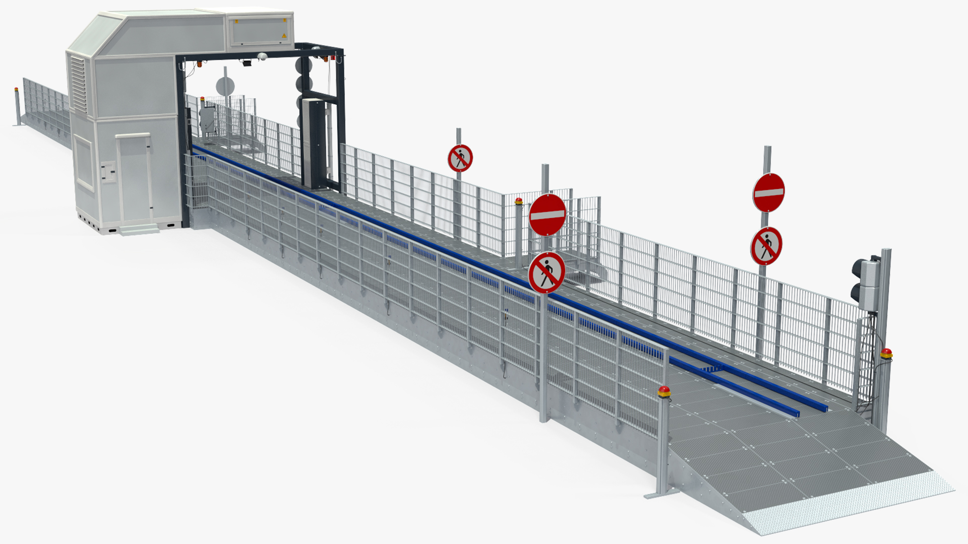 Cargo and Vehicle Inspection Conveyor System 3D model