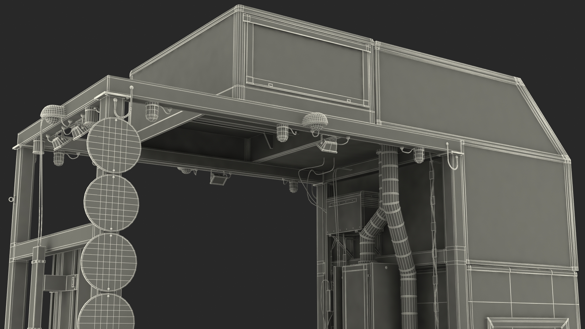 Cargo and Vehicle Inspection Conveyor System 3D model