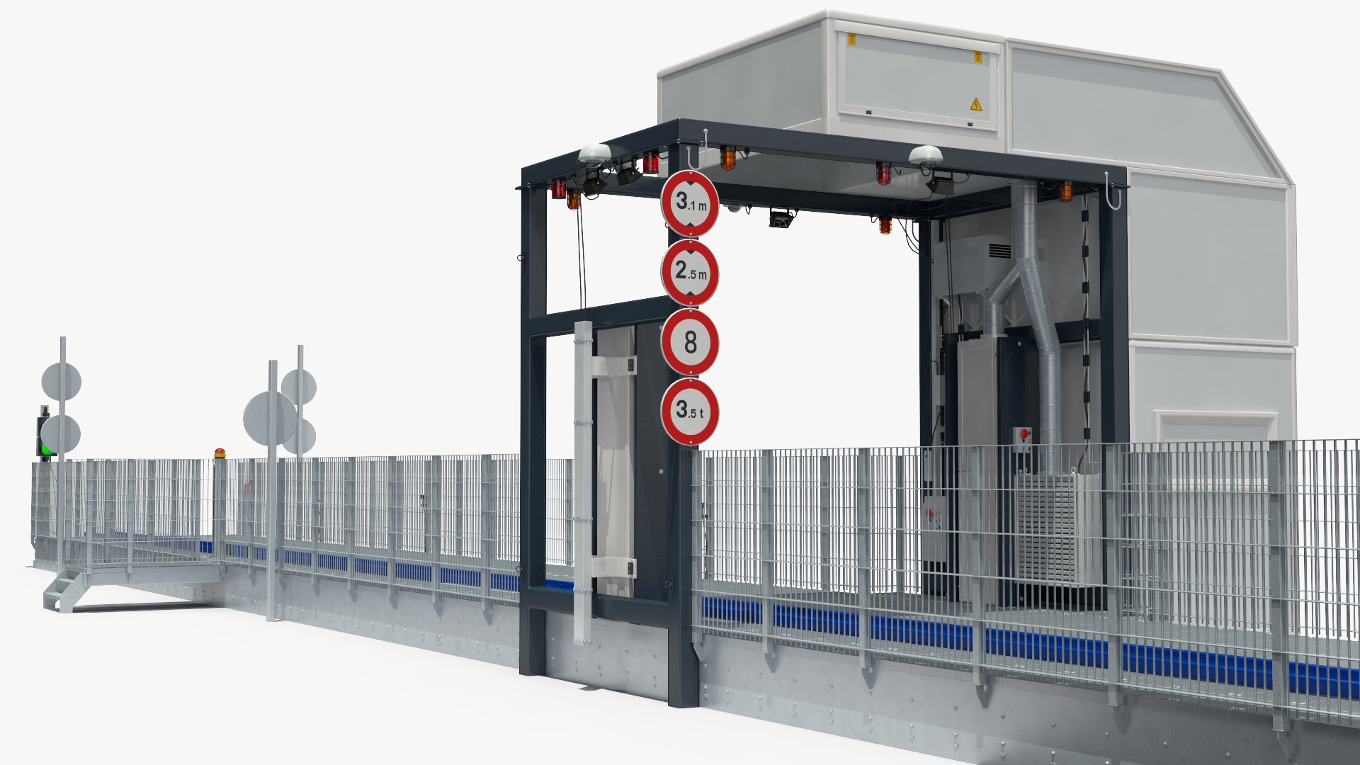 Cargo and Vehicle Inspection Conveyor System 3D model
