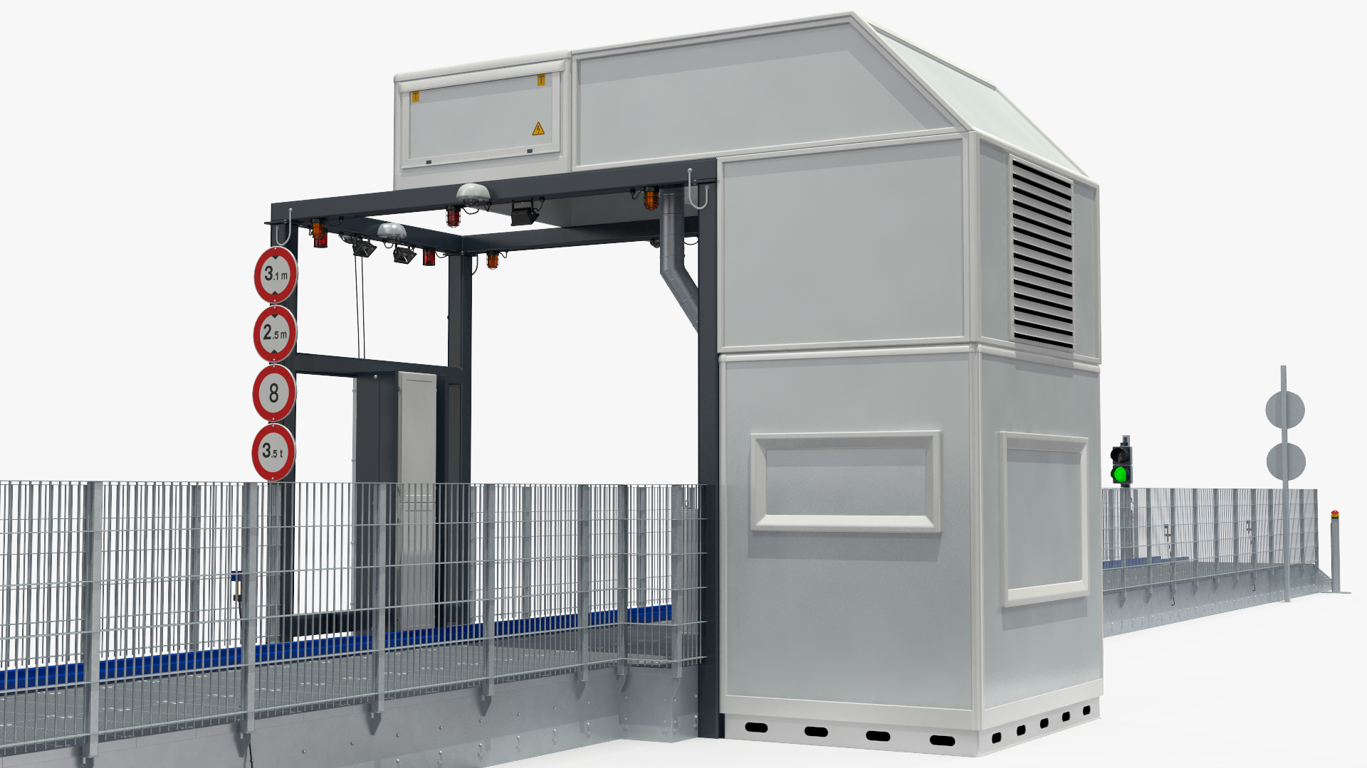 Cargo and Vehicle Inspection Conveyor System 3D model