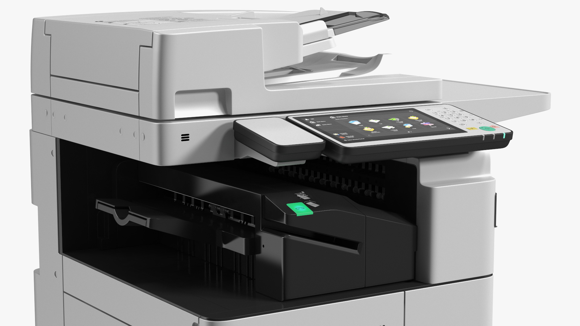 3D MFP Canon ImageRUNNER ADVANCE 4551i II Scanner and Trays Open