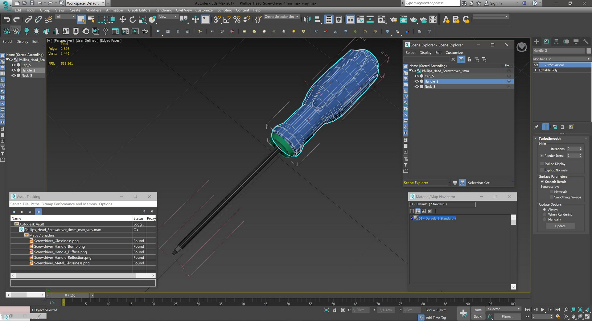 Phillips Head Screwdriver 4mm 3D model