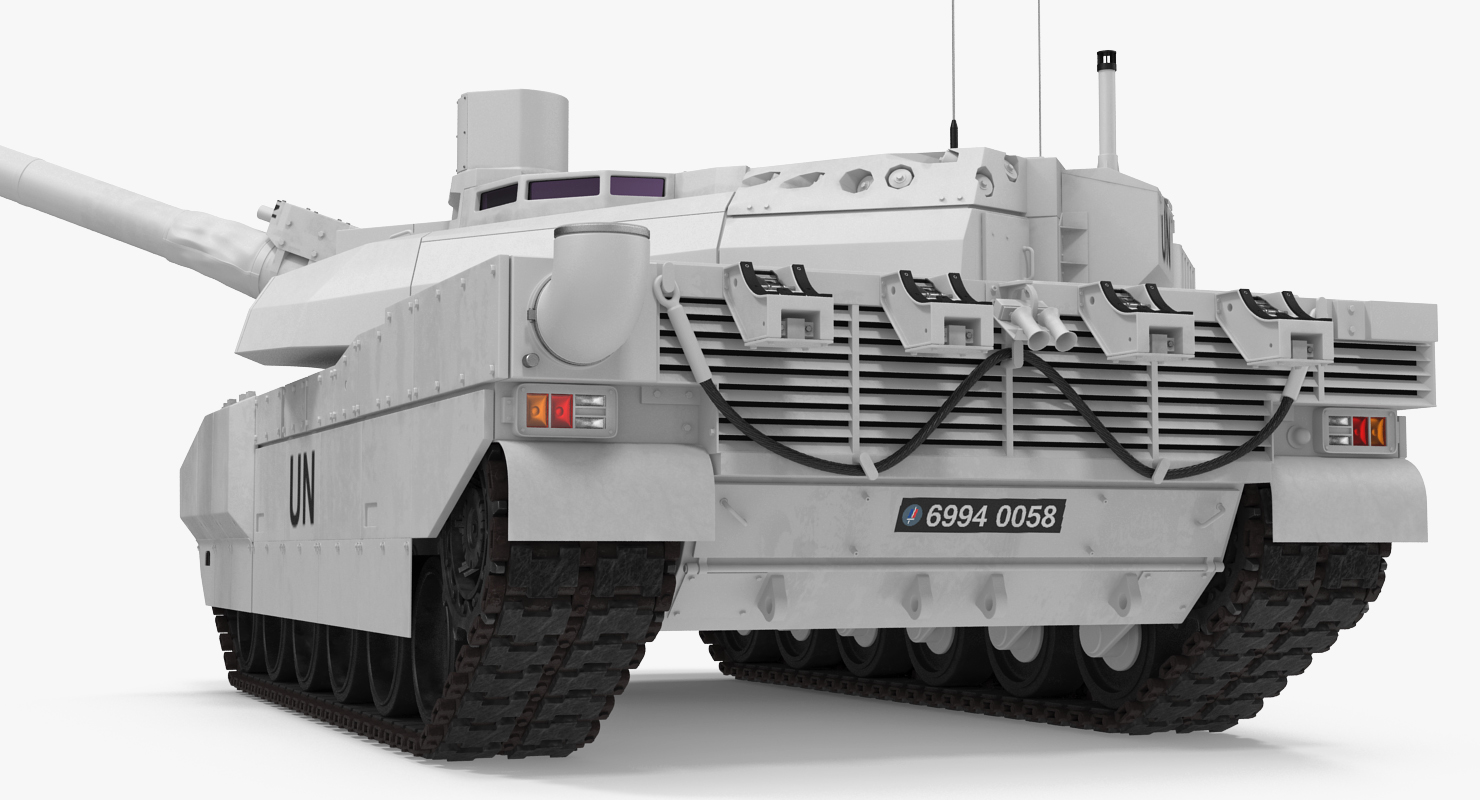 3D Tank AMX 56 Leclerc United Nations Rigged