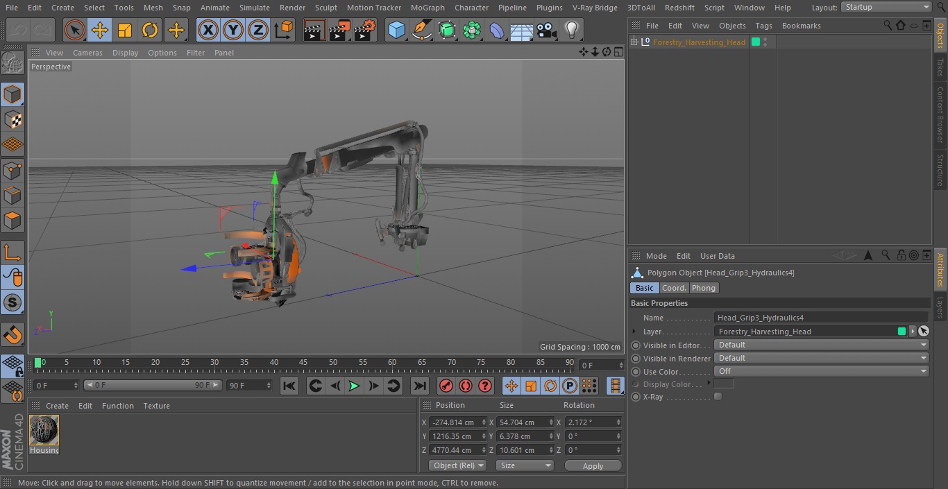 Forestry Harvesting Head 3D model