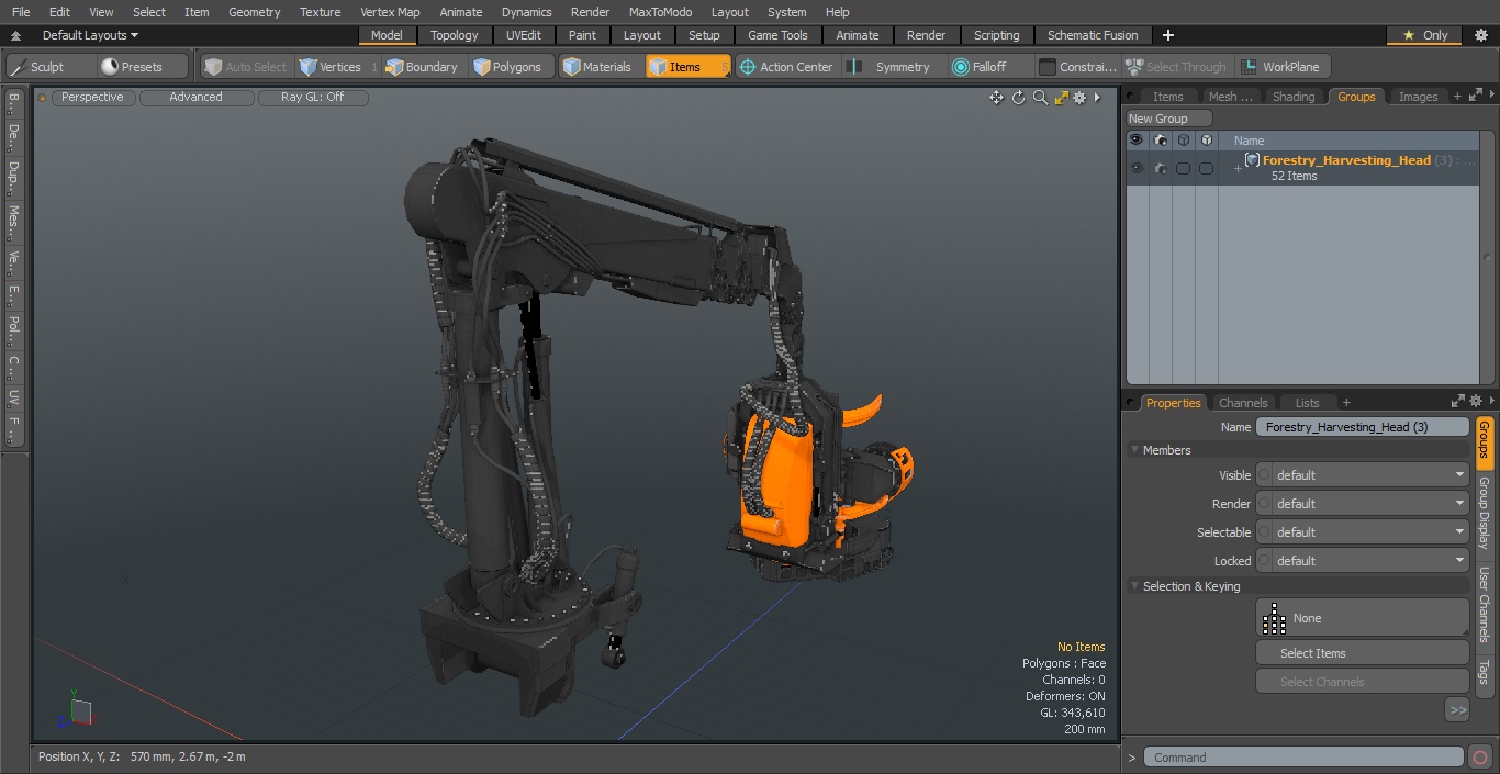 Forestry Harvesting Head 3D model
