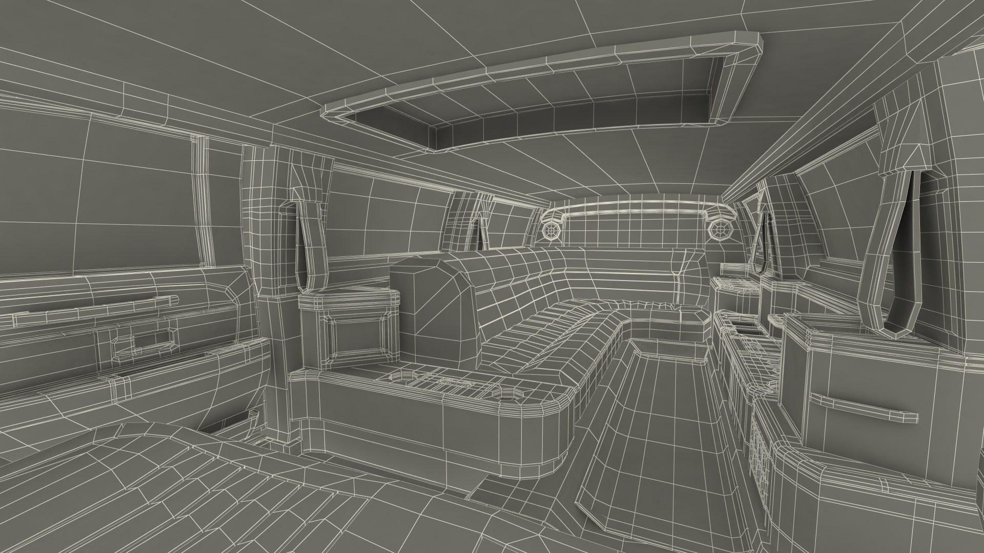 3D model Lincoln Town Limo White Rigged