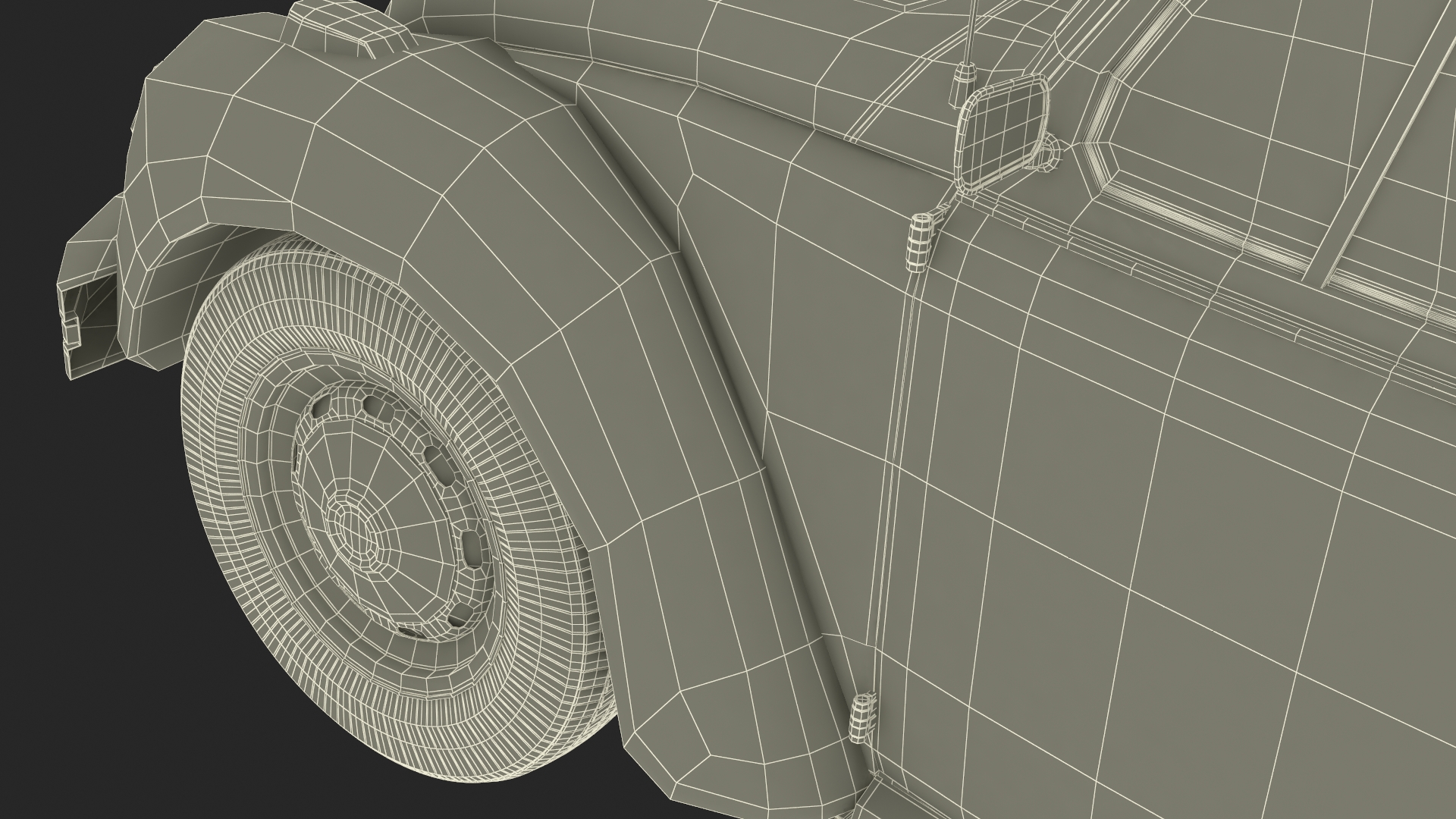3D Classic Volkswagen Beetle Simple Interior